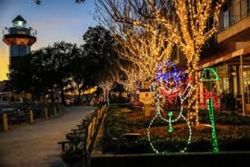 a building lit up at night