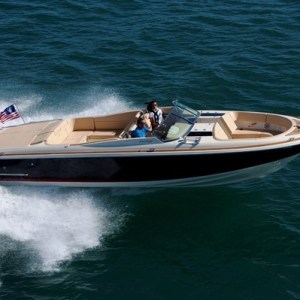 a small boat in a body of water