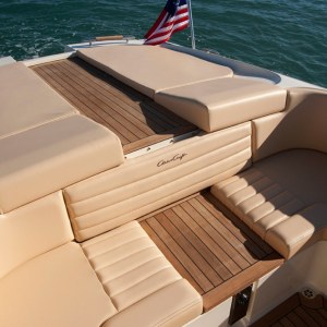 a boat that is sitting in the water