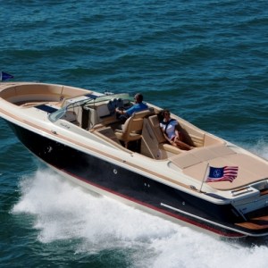 a small boat in a body of water