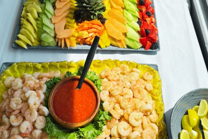 a bunch of food on a plate