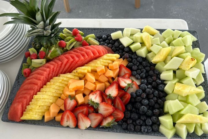 a bowl of fruit and vegetable salad